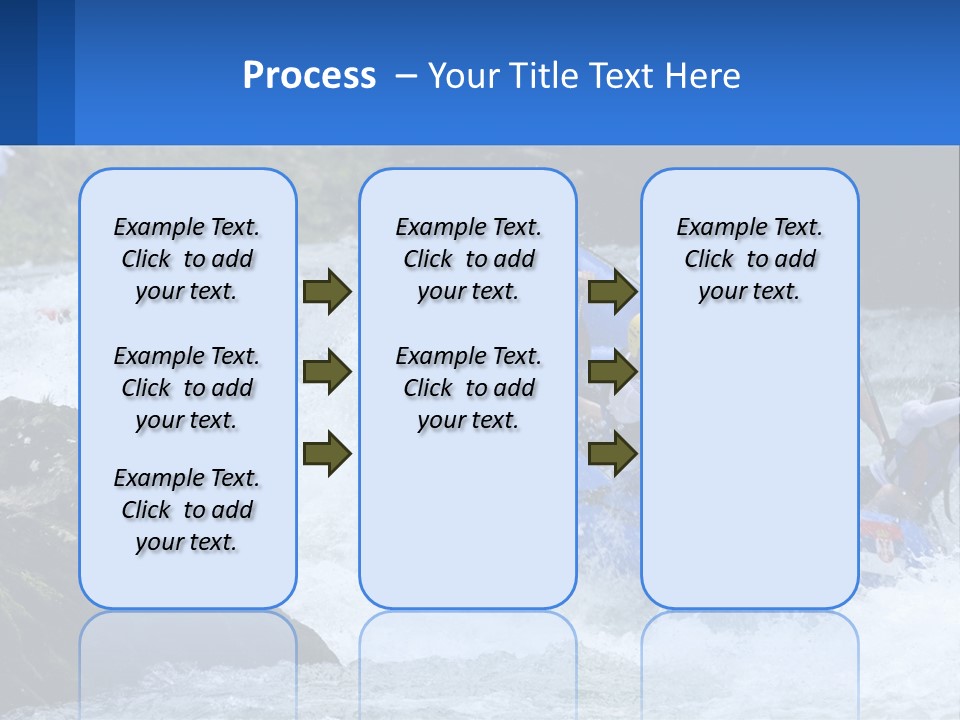 A Group Of People Riding A Raft Down A River PowerPoint Template