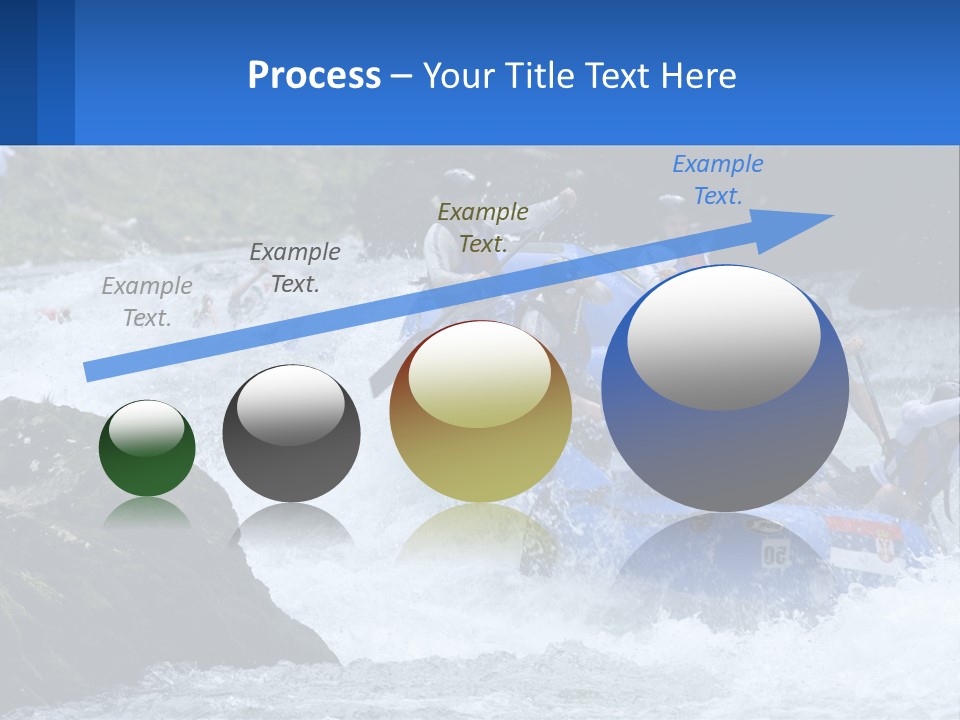 A Group Of People Riding A Raft Down A River PowerPoint Template