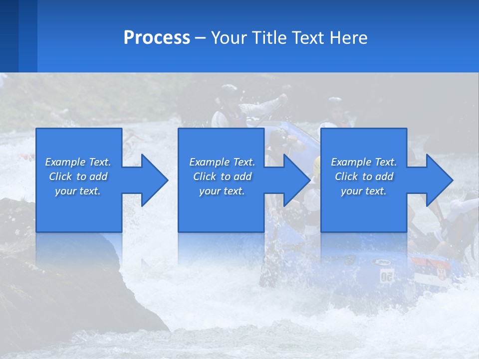 A Group Of People Riding A Raft Down A River PowerPoint Template