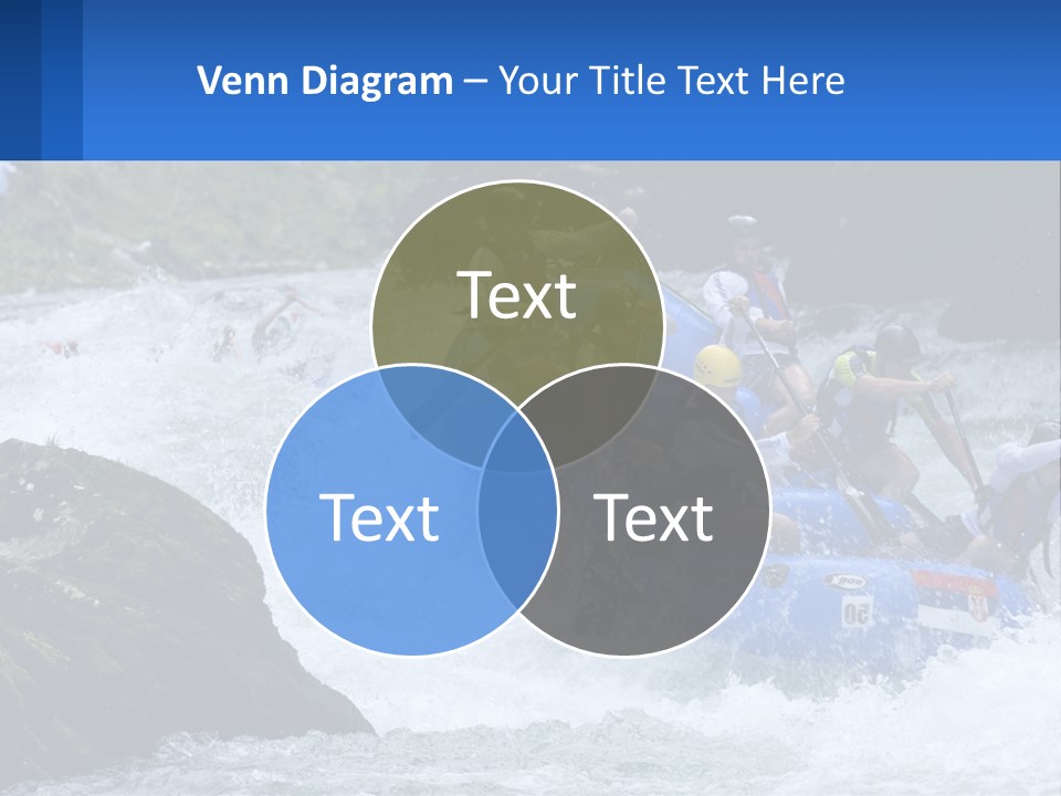 A Group Of People Riding A Raft Down A River PowerPoint Template