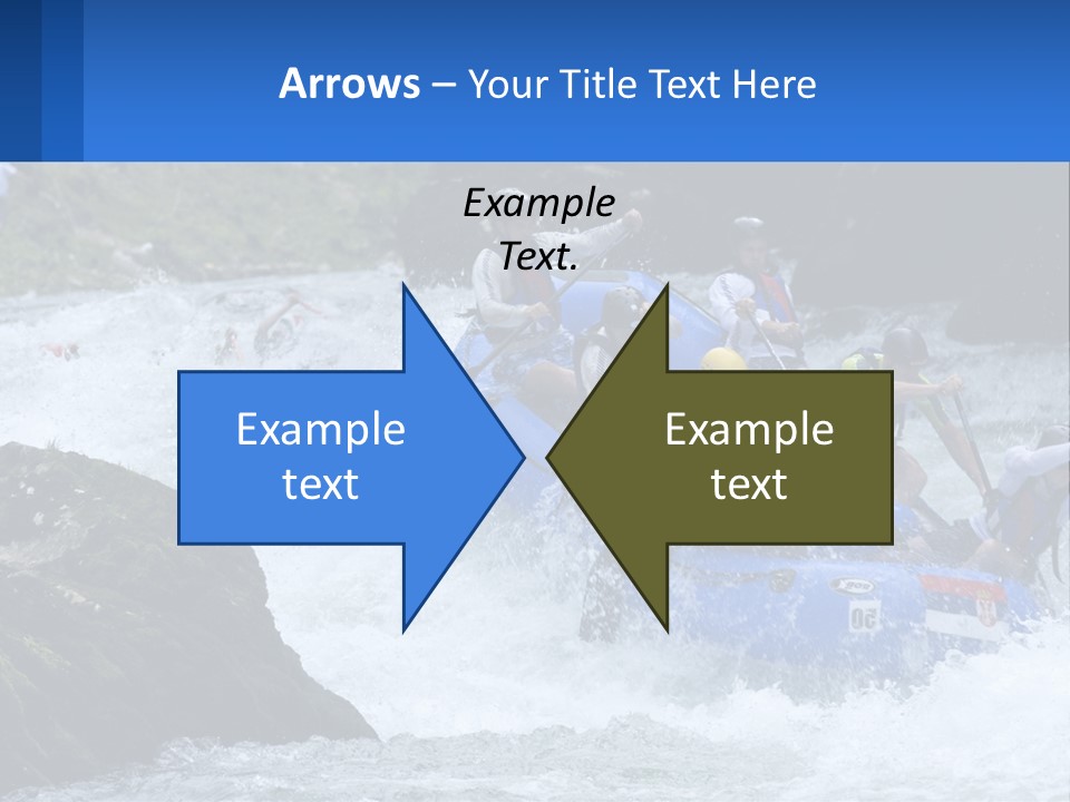 A Group Of People Riding A Raft Down A River PowerPoint Template