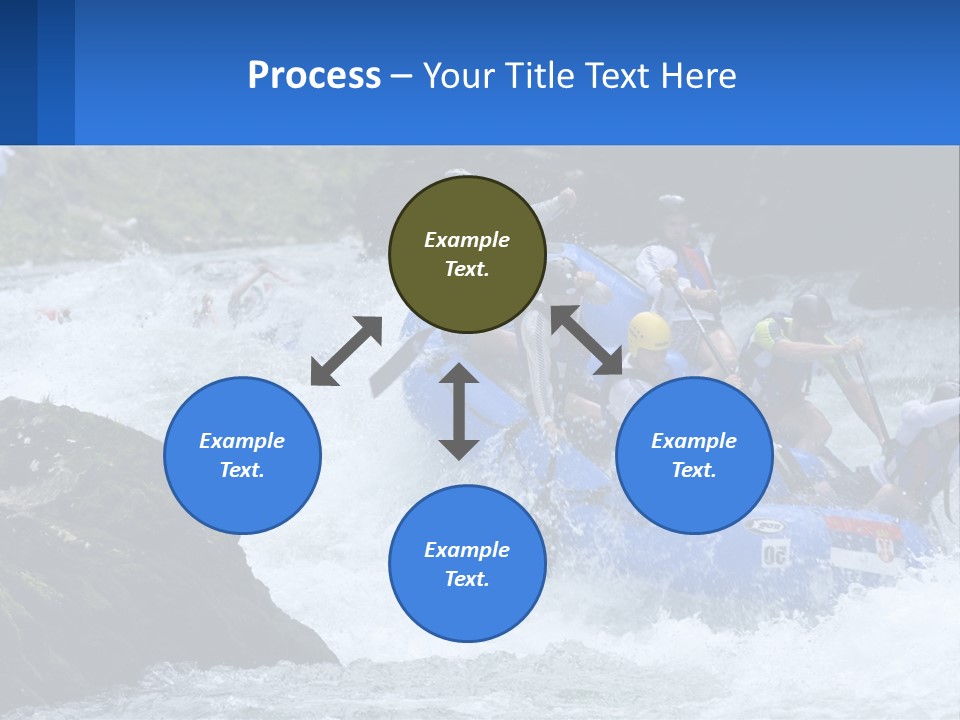 A Group Of People Riding A Raft Down A River PowerPoint Template