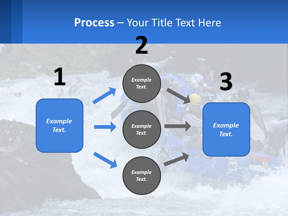 A Group Of People Riding A Raft Down A River PowerPoint Template