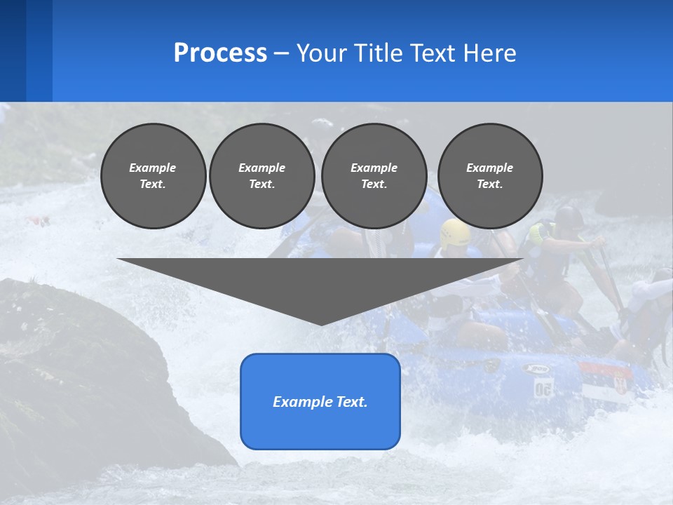 A Group Of People Riding A Raft Down A River PowerPoint Template
