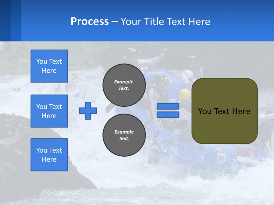 A Group Of People Riding A Raft Down A River PowerPoint Template