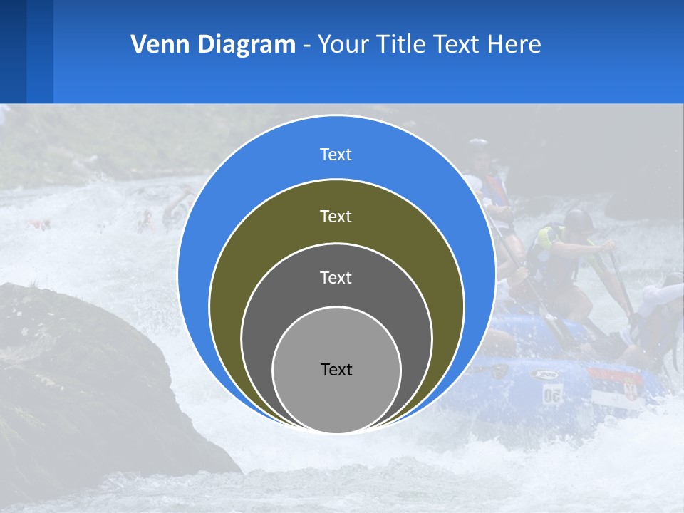 A Group Of People Riding A Raft Down A River PowerPoint Template