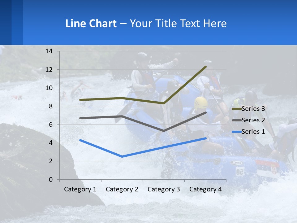 A Group Of People Riding A Raft Down A River PowerPoint Template