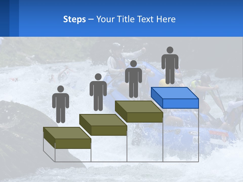 A Group Of People Riding A Raft Down A River PowerPoint Template