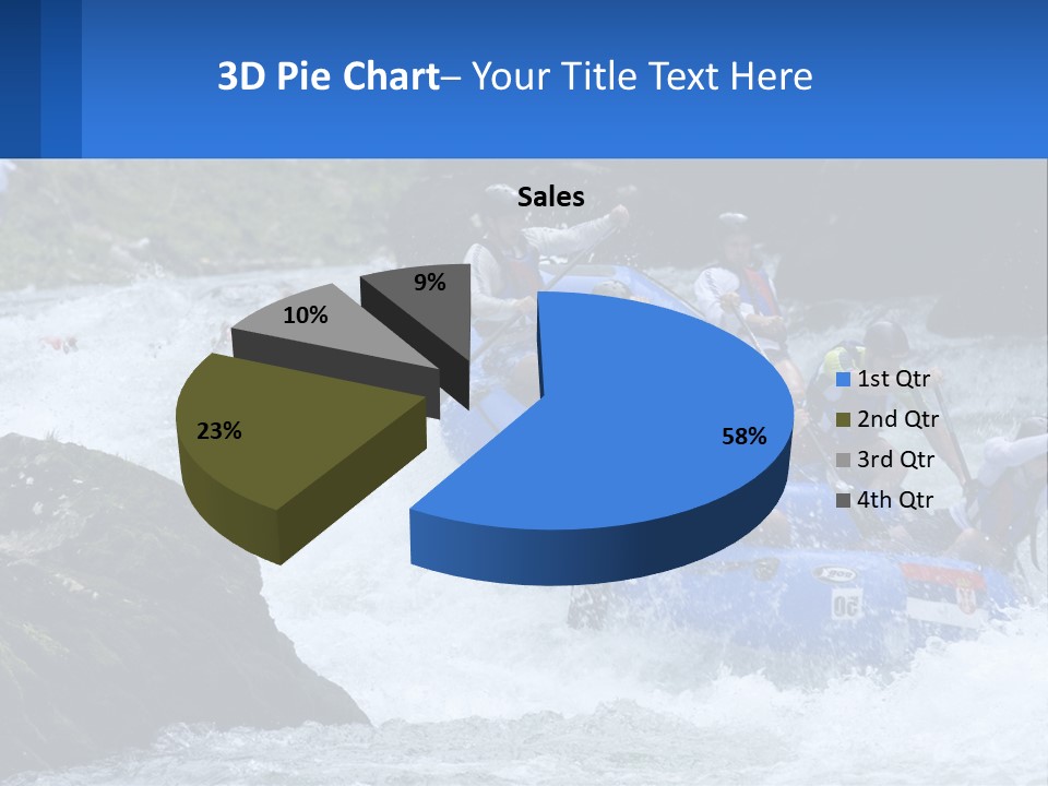 A Group Of People Riding A Raft Down A River PowerPoint Template