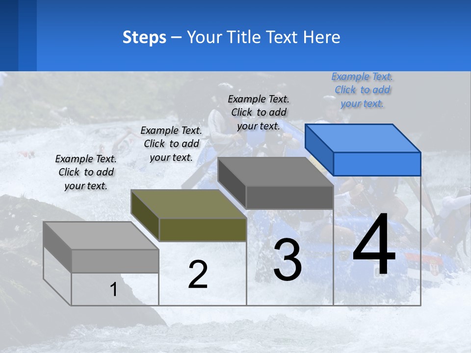 A Group Of People Riding A Raft Down A River PowerPoint Template