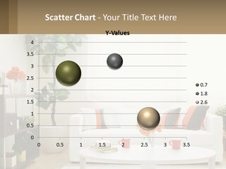 A Living Room With A White Couch And A Coffee Table PowerPoint Template