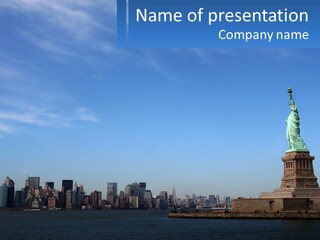 A Picture Of The Statue Of Liberty In New York City PowerPoint Template