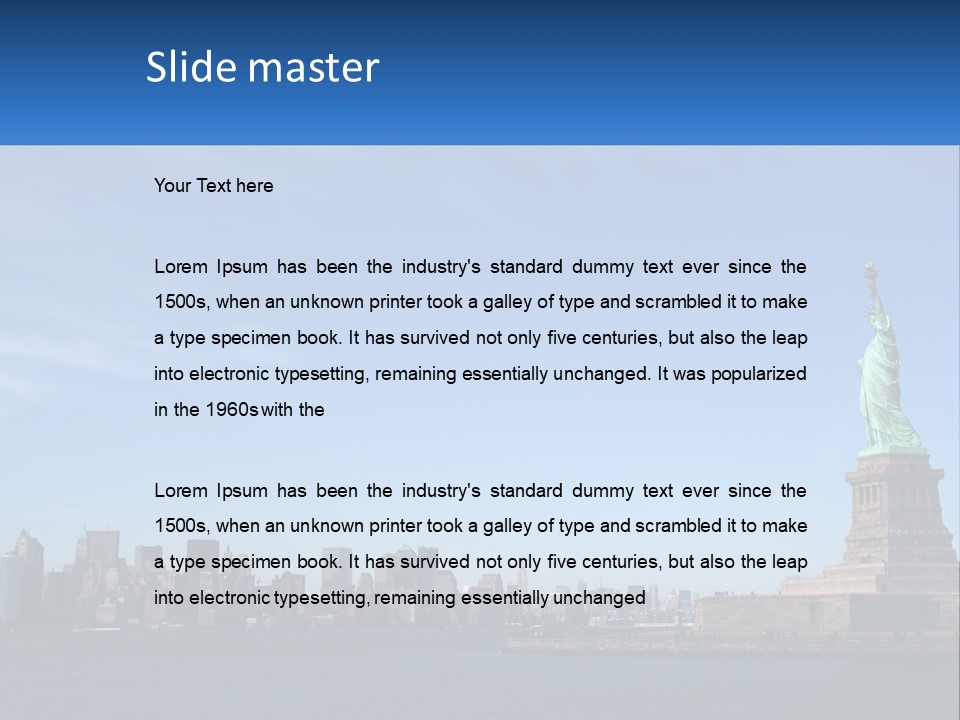 A Picture Of The Statue Of Liberty In New York City PowerPoint Template