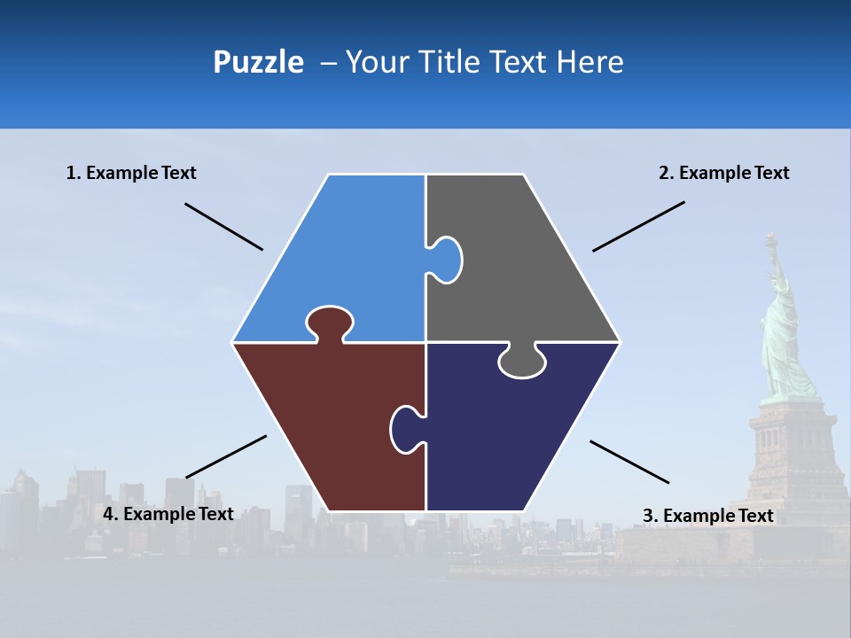 A Picture Of The Statue Of Liberty In New York City PowerPoint Template