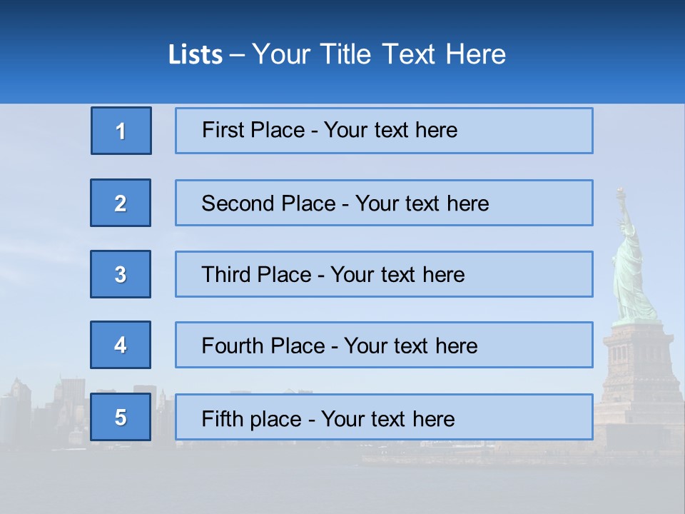 A Picture Of The Statue Of Liberty In New York City PowerPoint Template