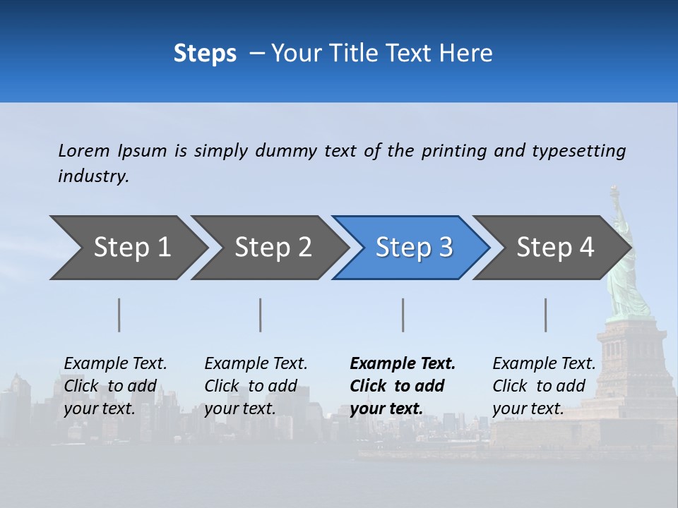 A Picture Of The Statue Of Liberty In New York City PowerPoint Template