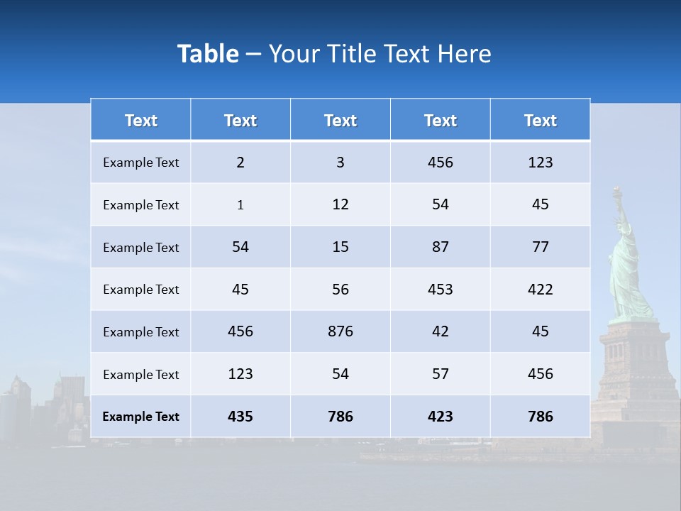 A Picture Of The Statue Of Liberty In New York City PowerPoint Template