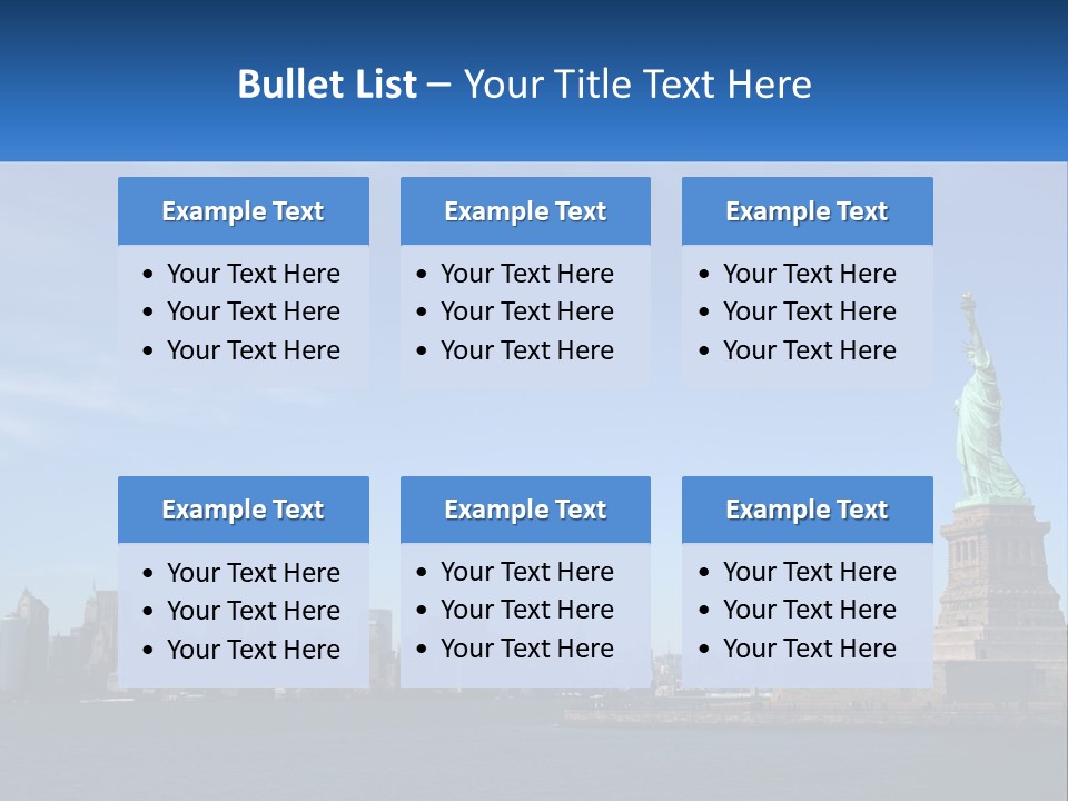 A Picture Of The Statue Of Liberty In New York City PowerPoint Template