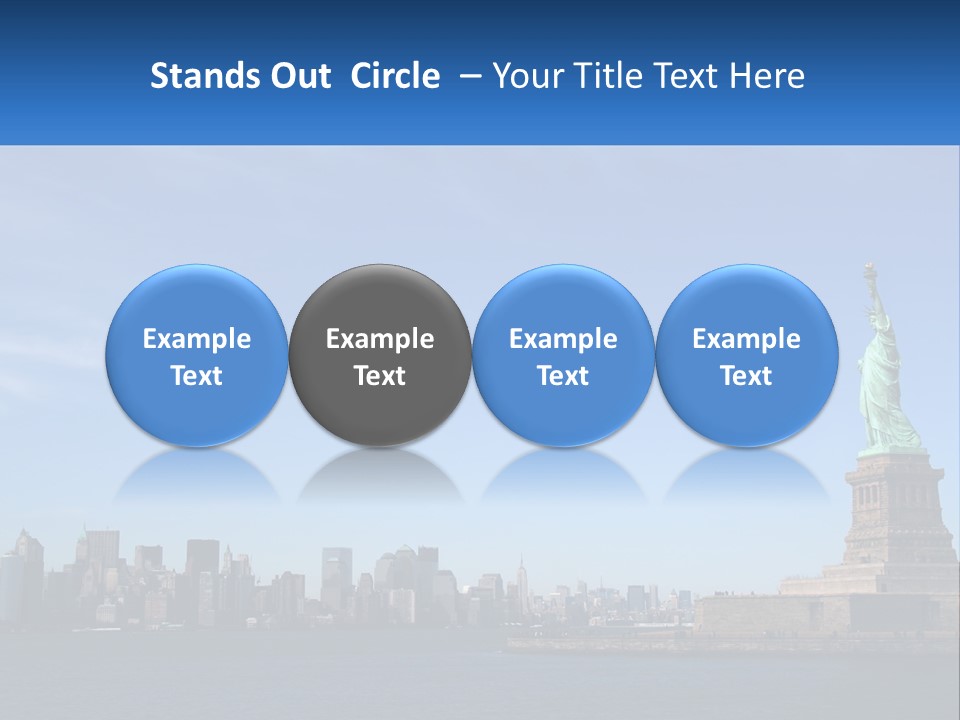 A Picture Of The Statue Of Liberty In New York City PowerPoint Template