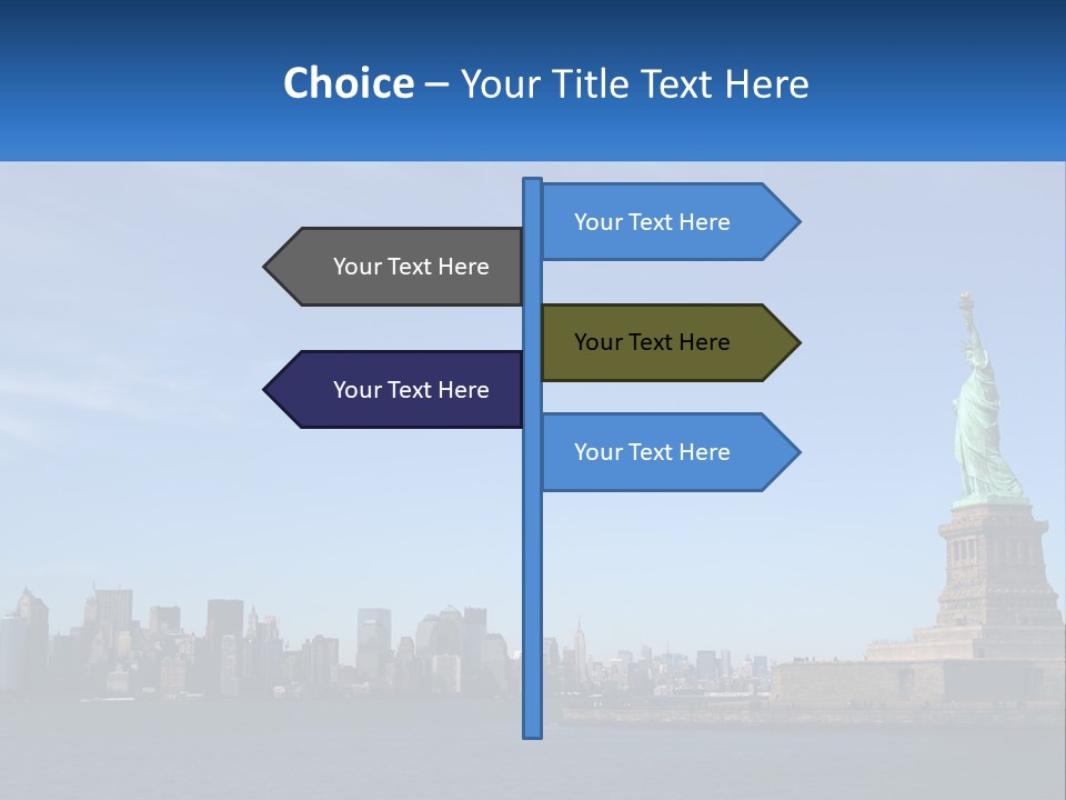 A Picture Of The Statue Of Liberty In New York City PowerPoint Template