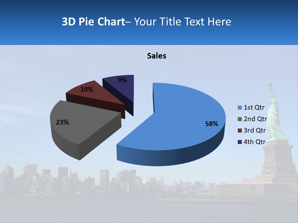A Picture Of The Statue Of Liberty In New York City PowerPoint Template
