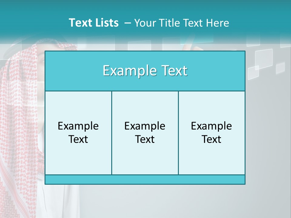 A Man In A Headscarf Is Pointing To A Screen PowerPoint Template