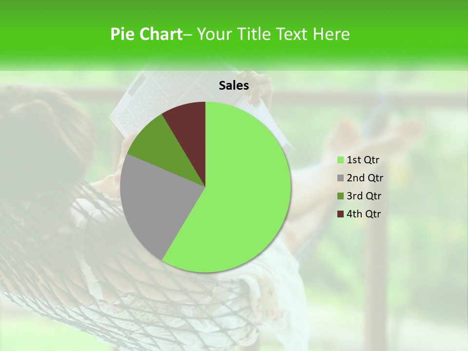 A Woman Reading A Book In A Hammock PowerPoint Template