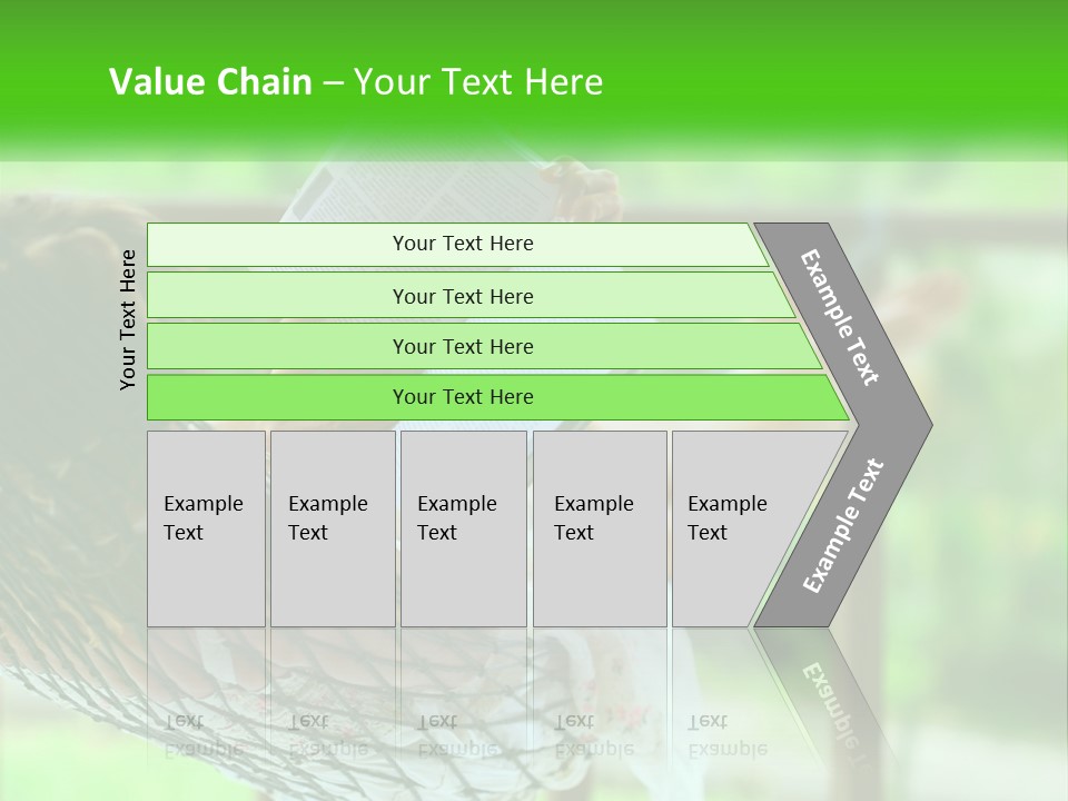 A Woman Reading A Book In A Hammock PowerPoint Template