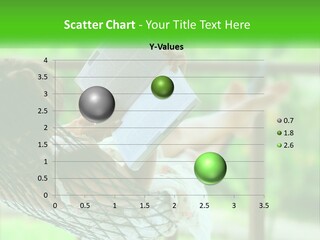 A Woman Reading A Book In A Hammock PowerPoint Template