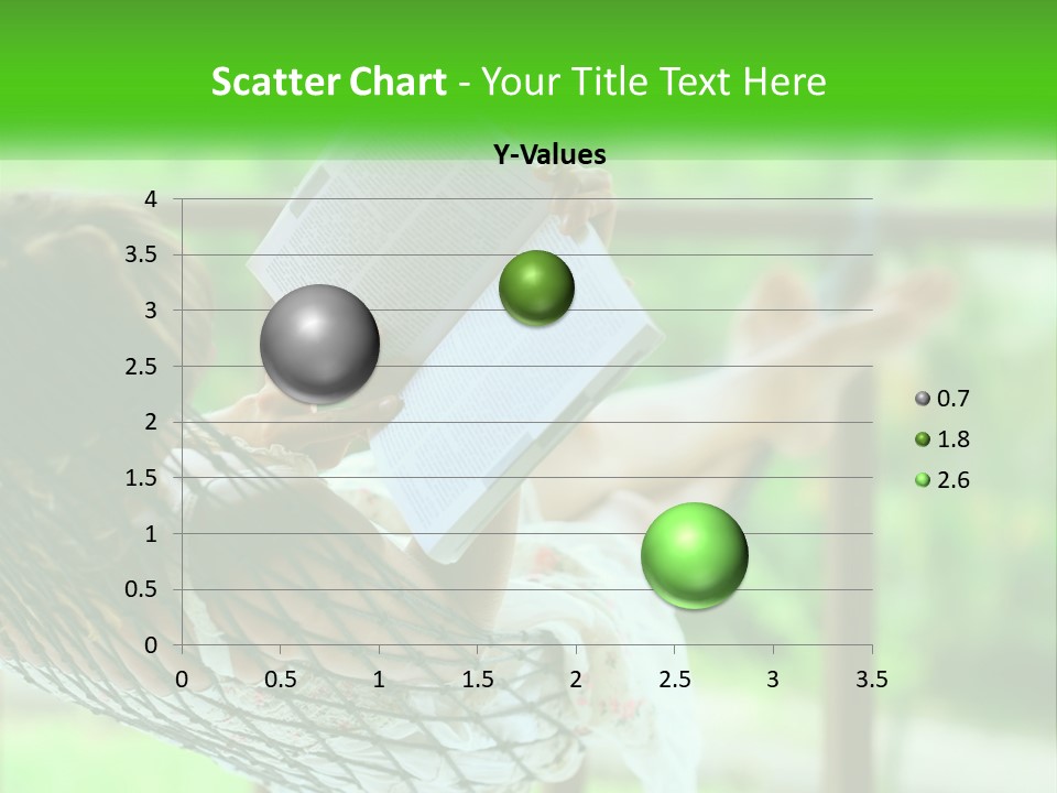 A Woman Reading A Book In A Hammock PowerPoint Template