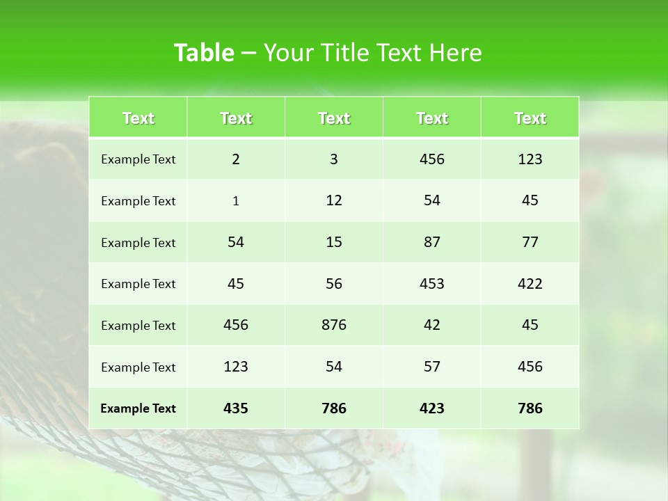 A Woman Reading A Book In A Hammock PowerPoint Template