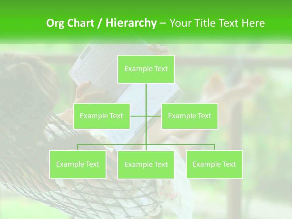 A Woman Reading A Book In A Hammock PowerPoint Template