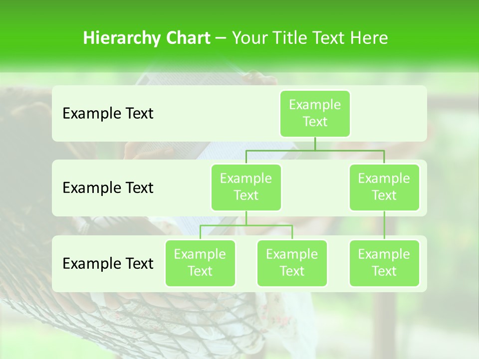 A Woman Reading A Book In A Hammock PowerPoint Template