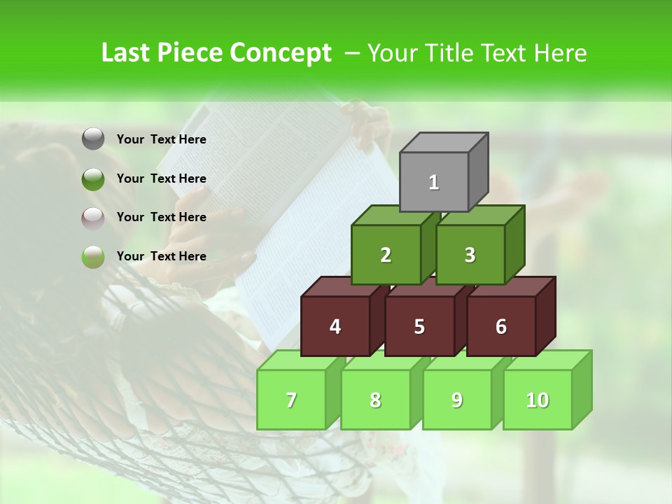 A Woman Reading A Book In A Hammock PowerPoint Template