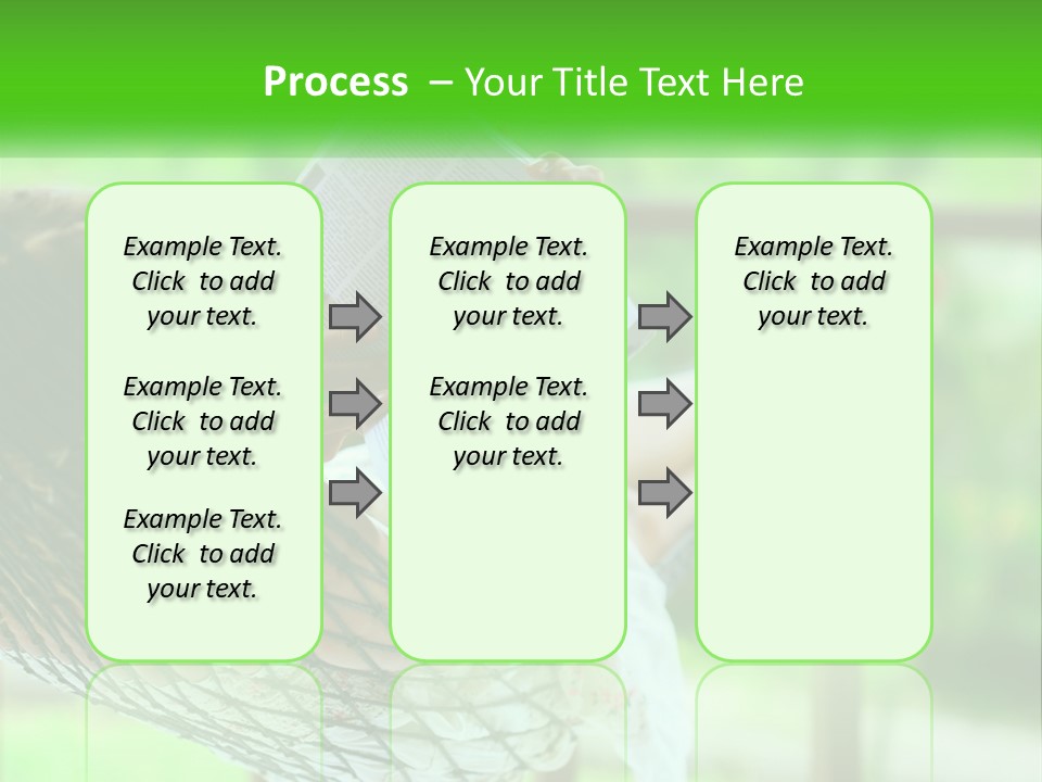 A Woman Reading A Book In A Hammock PowerPoint Template