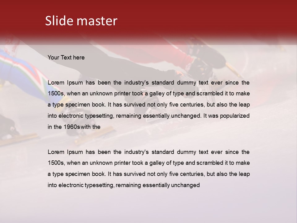 A Group Of People Riding Skis Down A Snow Covered Slope PowerPoint Template