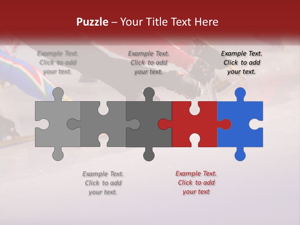 A Group Of People Riding Skis Down A Snow Covered Slope PowerPoint Template