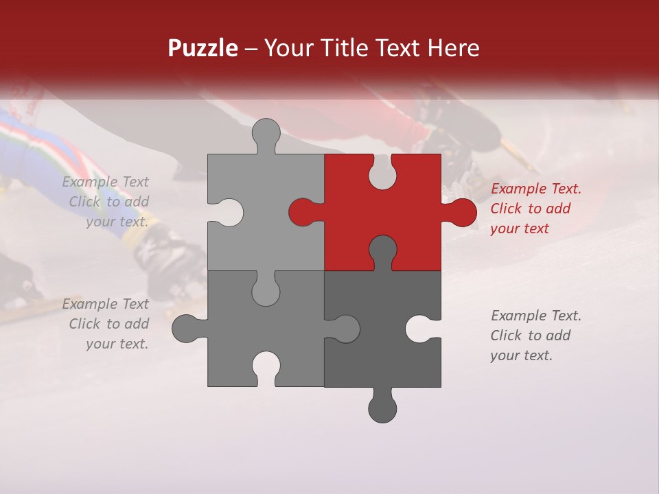 A Group Of People Riding Skis Down A Snow Covered Slope PowerPoint Template