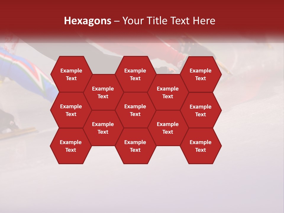 A Group Of People Riding Skis Down A Snow Covered Slope PowerPoint Template