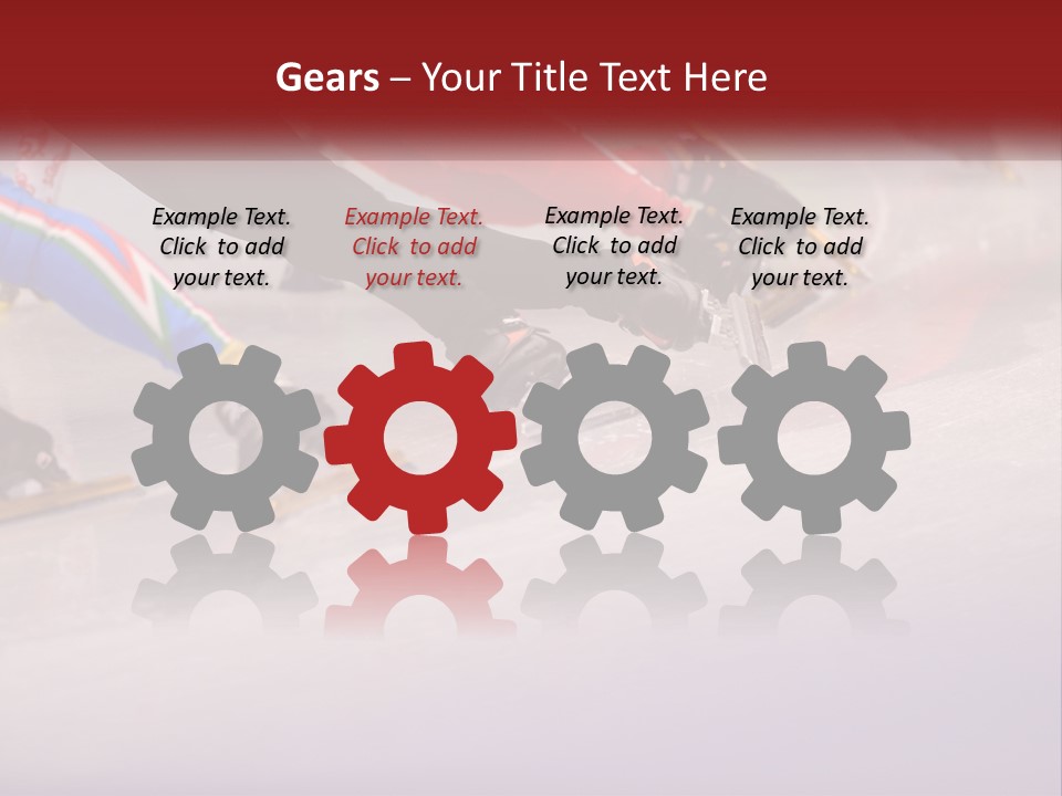 A Group Of People Riding Skis Down A Snow Covered Slope PowerPoint Template