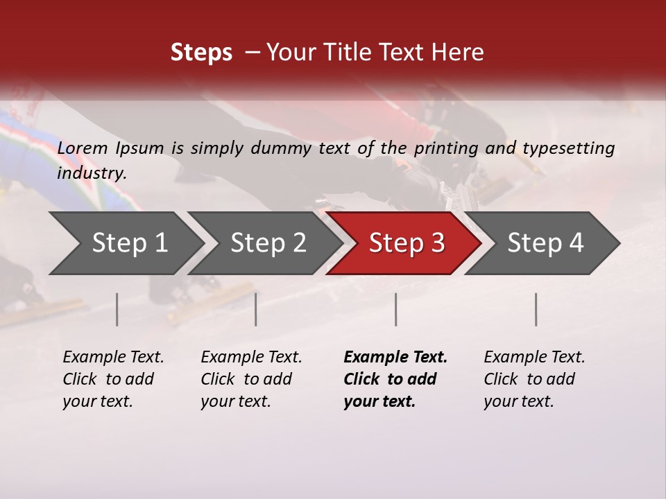 A Group Of People Riding Skis Down A Snow Covered Slope PowerPoint Template