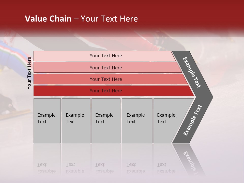 A Group Of People Riding Skis Down A Snow Covered Slope PowerPoint Template