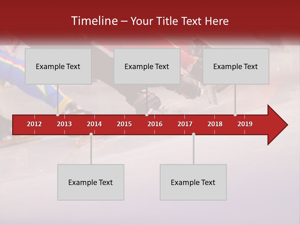 A Group Of People Riding Skis Down A Snow Covered Slope PowerPoint Template