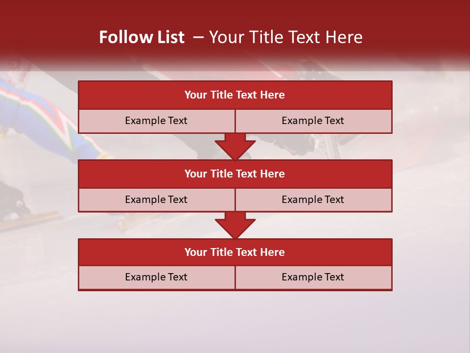 A Group Of People Riding Skis Down A Snow Covered Slope PowerPoint Template