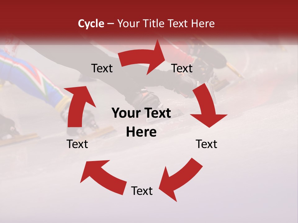 A Group Of People Riding Skis Down A Snow Covered Slope PowerPoint Template