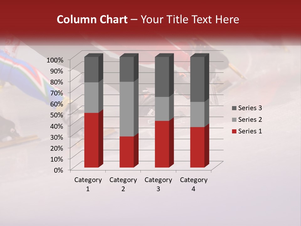 A Group Of People Riding Skis Down A Snow Covered Slope PowerPoint Template