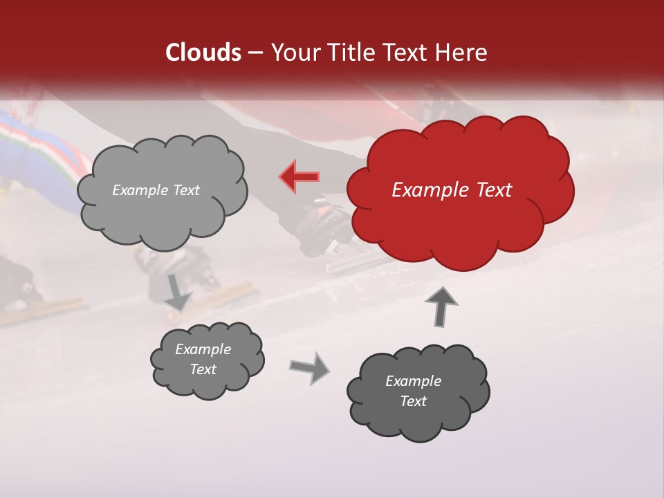 A Group Of People Riding Skis Down A Snow Covered Slope PowerPoint Template