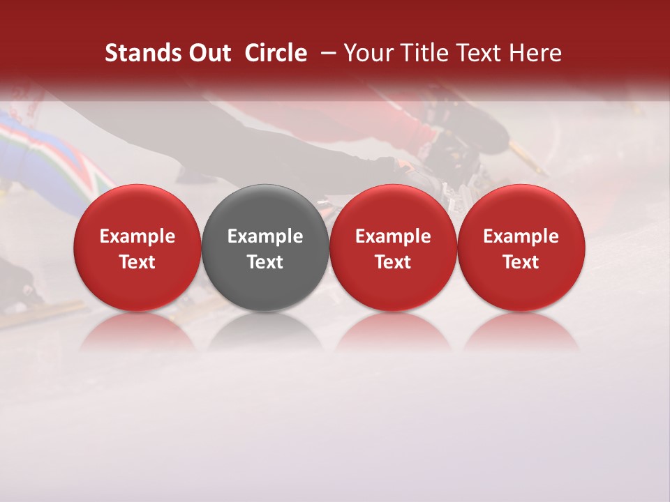 A Group Of People Riding Skis Down A Snow Covered Slope PowerPoint Template