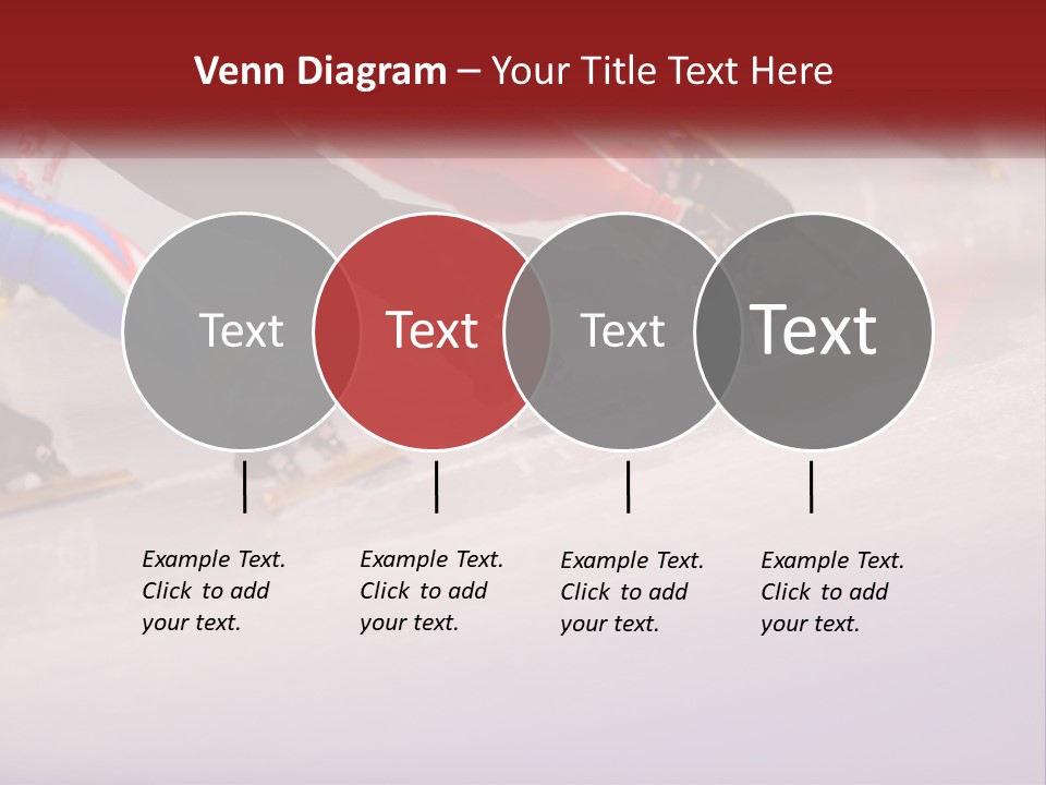 A Group Of People Riding Skis Down A Snow Covered Slope PowerPoint Template
