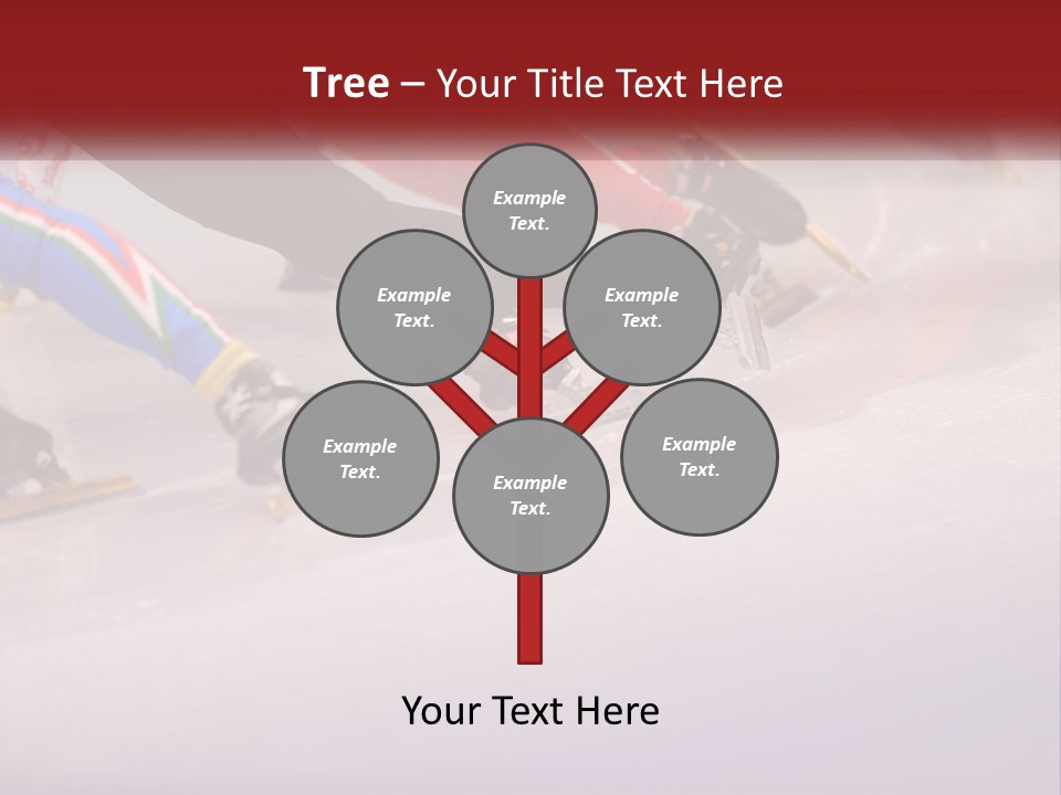 A Group Of People Riding Skis Down A Snow Covered Slope PowerPoint Template